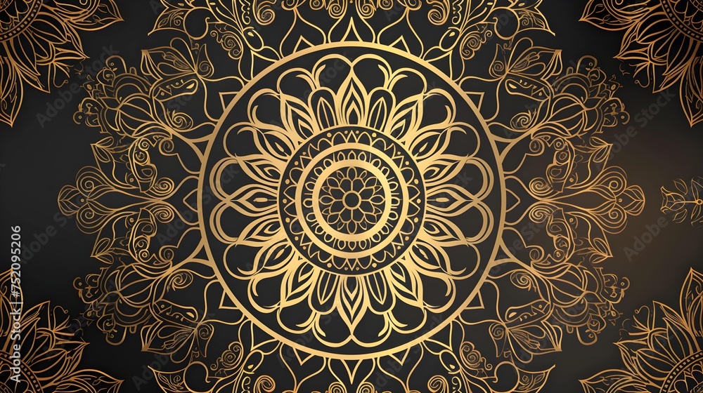 Ornamental luxury mandala pattern background with royal golden arabesque pattern Arabic Islamic east style. Traditional Turkish, Indian motifs. Great for fabric and textile, wallpaper, packaging Ornamental luxury mandala pattern background with royal golden arabesque pattern Arabic Islamic east style. Traditional Turkish, Indian motifs. Great for fabric and textile, wallpaper, packaging