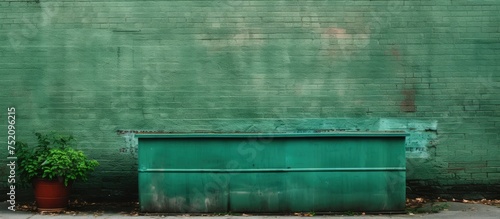 Vibrant Green Trash Bin Aga...
