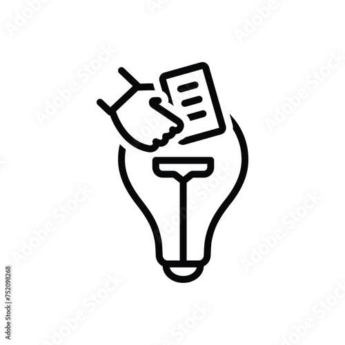 Black line icon for suggestion