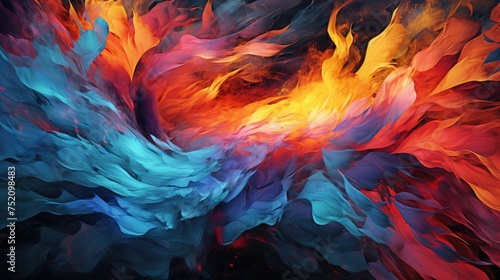 Beautiful Wallpaper Background Smoke Abstract Colorfull