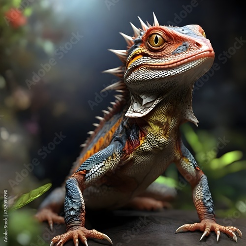 one moloch lizard cicak Generative AI