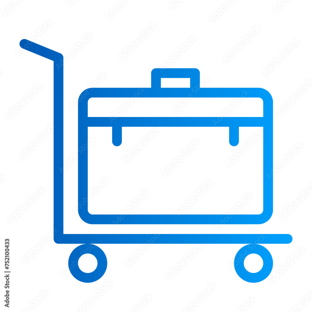 This is the Bag icon from the Travel and Tours icon collection with an Outline Gradient style This is the Bag icon from the Travel and Tours icon collection with an Outline Gradient style