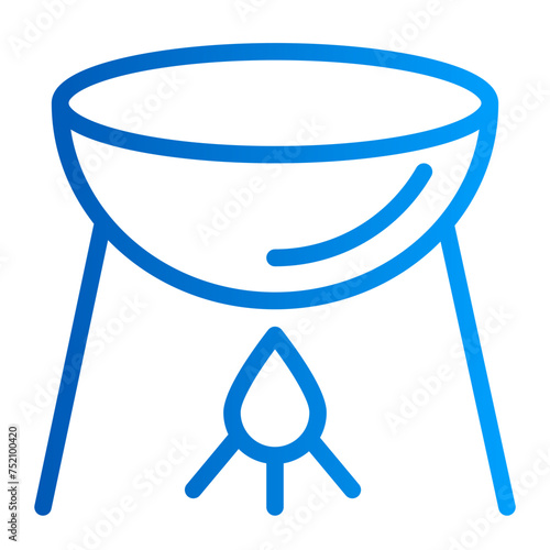 This is the Cooking Pot icon from the Travel and Tours icon collection with an Outline Gradient style