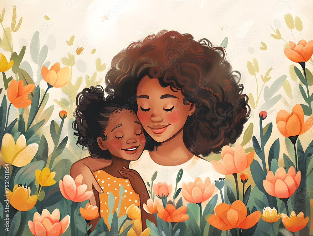 Uplifting Illustrations: Honoring the Strength and Joys of Motherhood