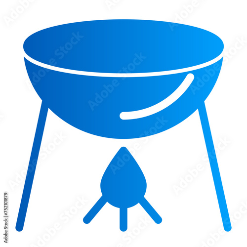 This is the Cooking Pot icon from the Travel and Tours icon collection with an Solid Gradient style
