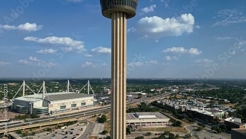 Ascending up the Tower of the Americas to reveal the Observation deck photo