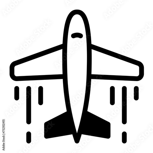 This is the Airplane icon from the Travel and Tours icon collection with an Mixed style