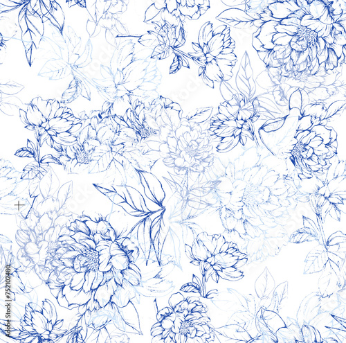 seamless pattern with flowers