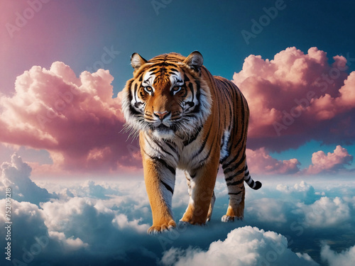A Tiger in the Sky  AI Generative