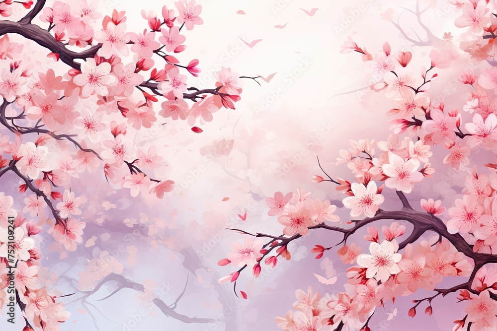 Sakura Serenity: A Blossoming Background Sakura Serenity: A Blossoming Background