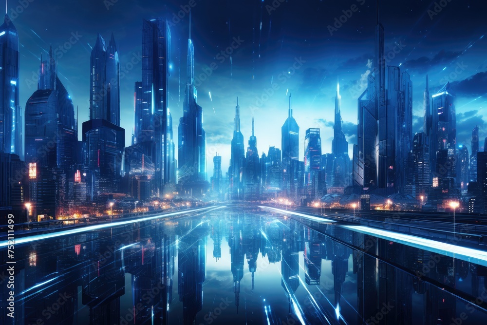 Naklejka premium Exploring Techno Realms