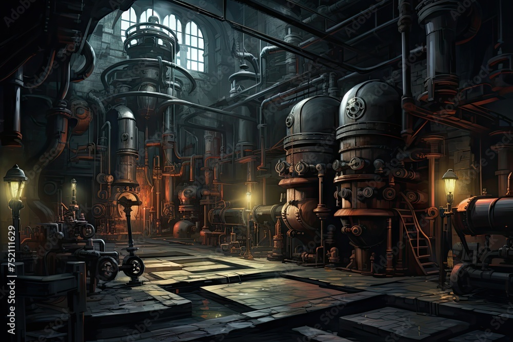 Steampunk Factory Chronicles - obrazy, fototapety, plakaty 