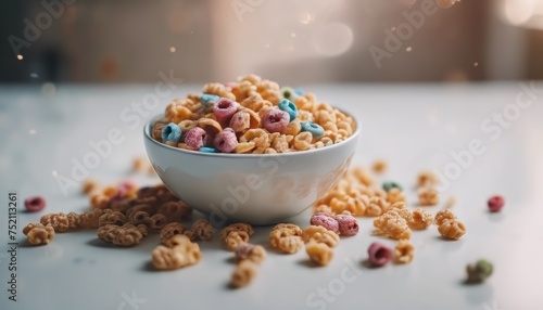 view of aesthetic cereal with milk image background