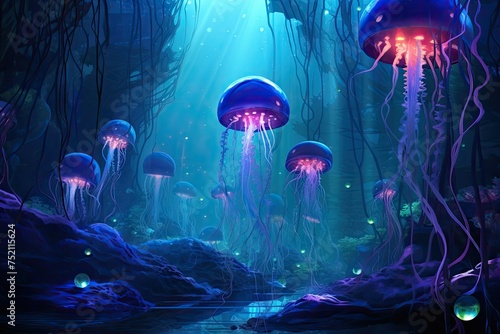 Luminous Jellyfish Aquarium Escapades © Ilsol