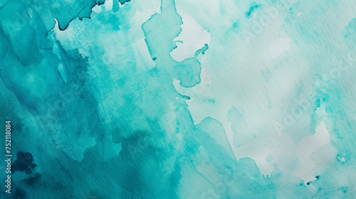 Abstract watercolor paint background by teal color blue with liquid fluid texture for background, banner 