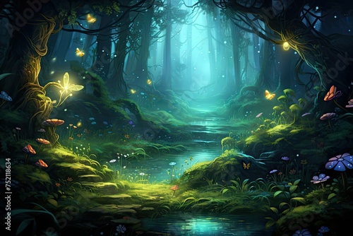 Into the Heart of the Firefly Forest © Ilsol