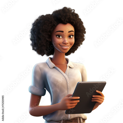 Wallpaper Mural woman holding tablet computer Torontodigital.ca