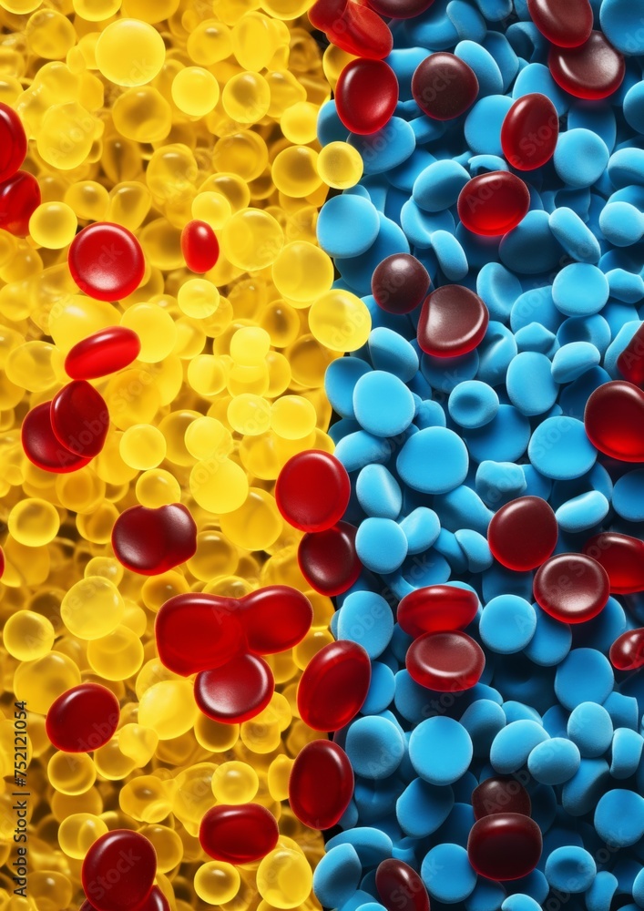 Blood Type Antigens Surface Of Red Blood Cells With A B O Antigens Against Backgrounds Color