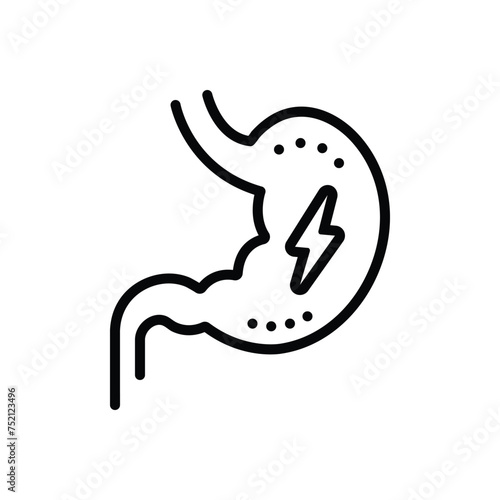 Black line icon for irritation