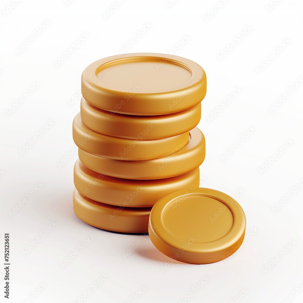 investment icon, 3D render, white background, generative AI investment icon, 3D render, white background, generative AI