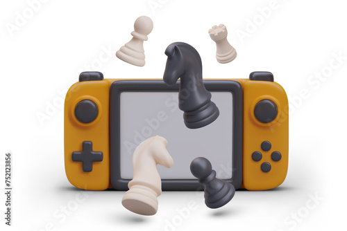 Advertisement of online chess. Modern digital entertainment