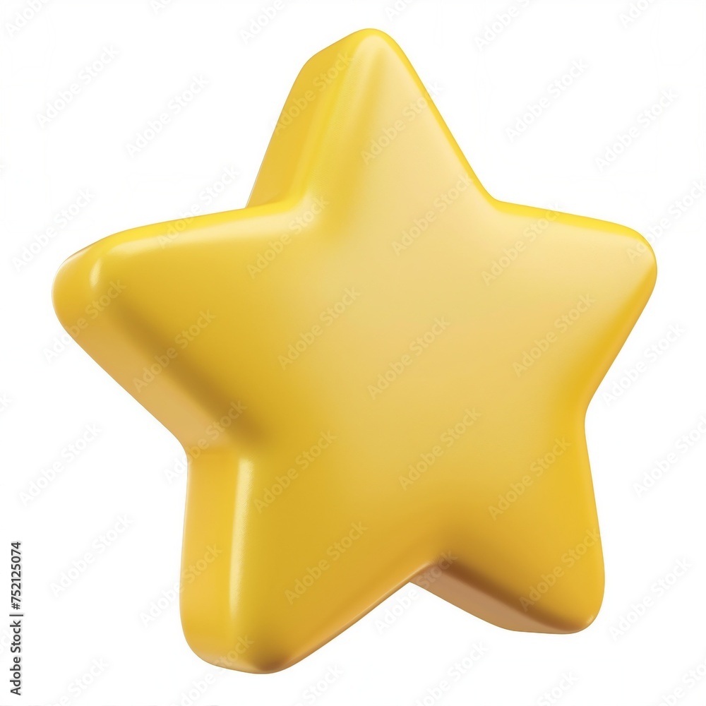 star icon, 3D render, white background, generative AI star icon, 3D render, white background, generative AI