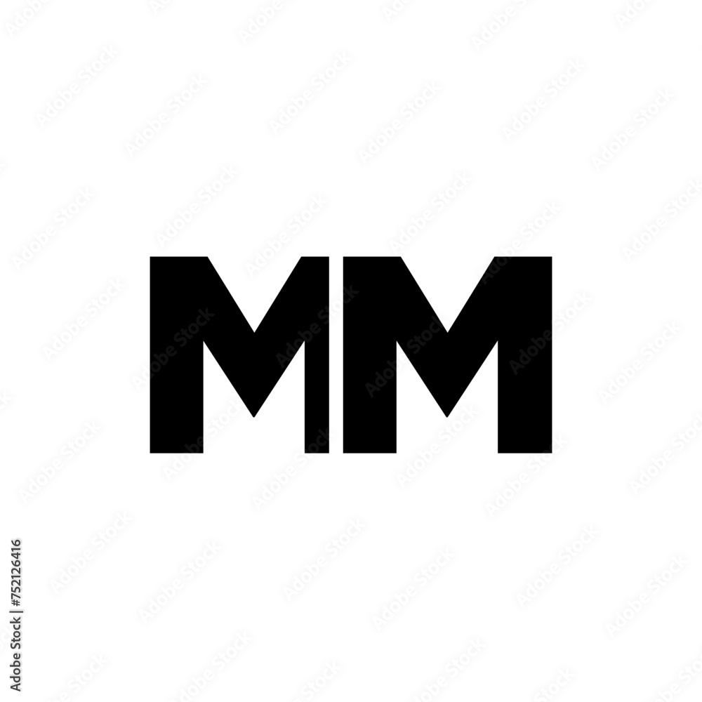 Letter M and M, MM logo design template. Minimal monogram initial based logotype. Letter M and M, MM logo design template. Minimal monogram initial based logotype.