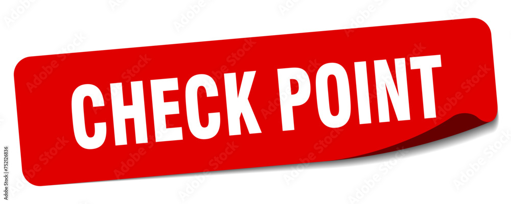check point sticker. check point label check point sticker. check point label