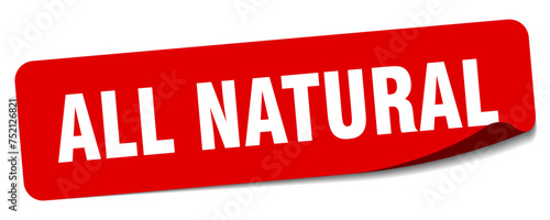 all natural sticker. all natural label