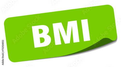 bmi sticker. bmi label