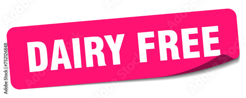 dairy free sticker. dairy free label