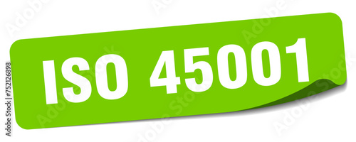 iso 45001 sticker. iso 45001 label