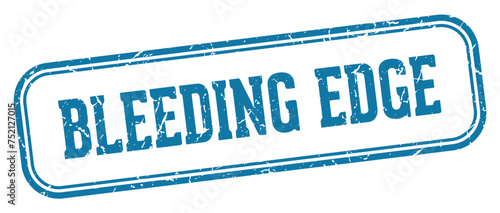 bleeding edge stamp. bleeding edge rectangular stamp on white background