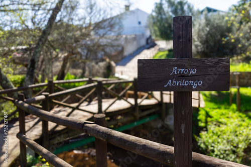 The smallest international bridge in the world located on the border between Spain and Portugal. Located in the hamlet of El Marco anda Arronches.