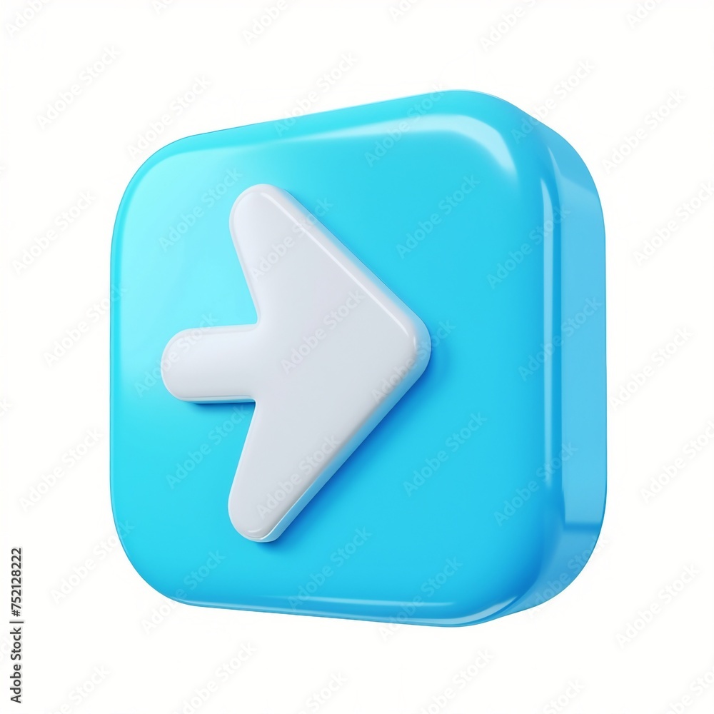 icon forward, 3D render, white background, generative AI icon forward, 3D render, white background, generative AI