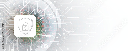 Cyber security and information or network protection. Future cyber technology web services for business and internet project