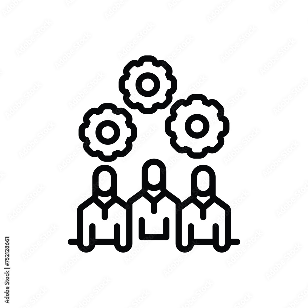 Black line icon for team bonding activities Black line icon for team bonding activities