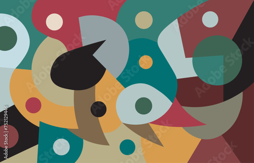 colorful abstract art for wall decoration
