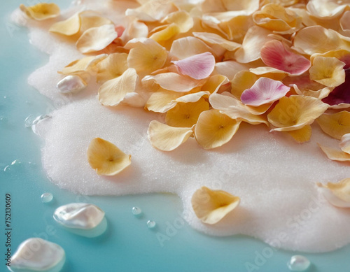 pasta on a wooden table
blue background. pink background. light background. flower petals. dried fruits. nacre. romance. petals in foam. mother-of-pearl foam. reshaks. dried flowers. flowers. petals