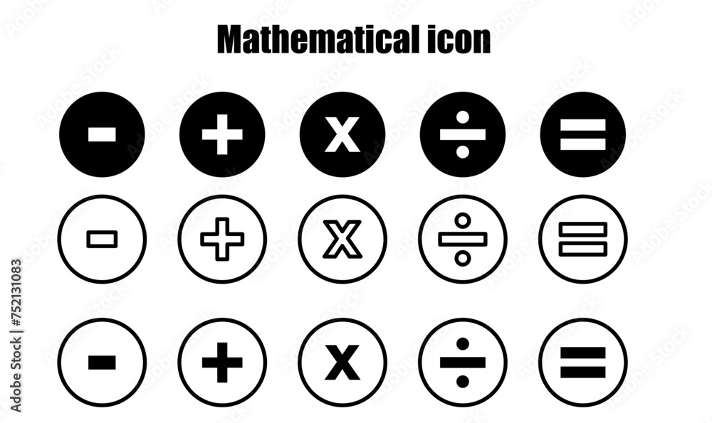 basic mathematical symbols thin line icon. math, calculation linear icons from signs concept isolated outline sign. Vector illustration symbol element for web design and apps basic mathematical symbols thin line icon. math, calculation linear icons from signs concept isolated outline sign. Vector illustration symbol element for web design and apps