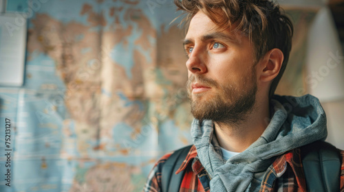 Portrait of Male geophysicist studying seismic activity