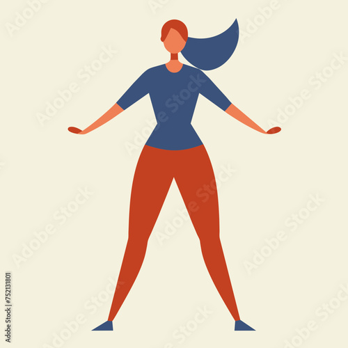 Iconic Female Empowerment: Minimal Vector Illustration