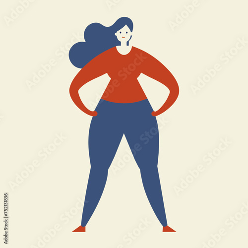 Empowered Woman: Minimalist Vector Icon