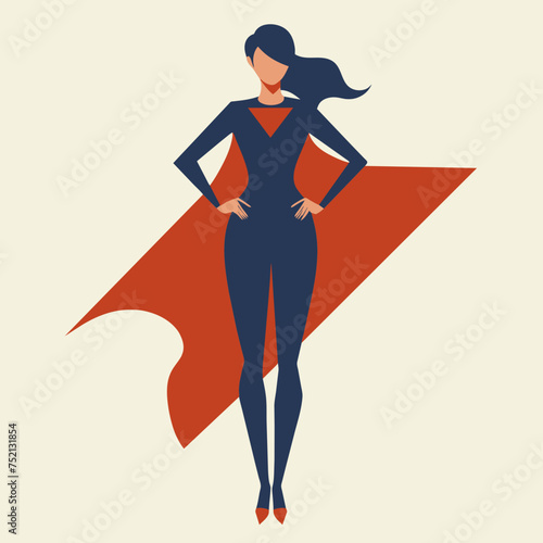 Modern Superhero: Minimalist Feminist Symbol