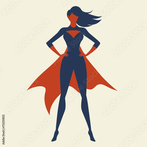 Modern Superhero: Minimalist Feminist Symbol
