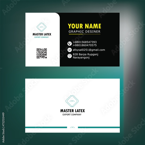 Business card design template, Business card vector design template