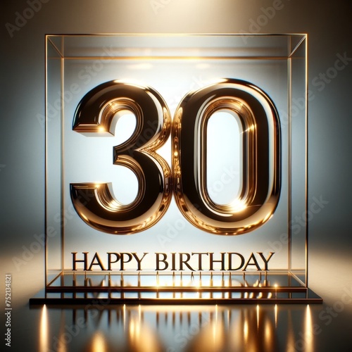 Sleek Golden 30th Birthday Milestone Celebration
