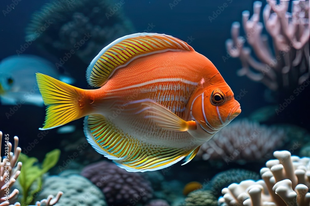 Naklejka premium Discus tropical fish