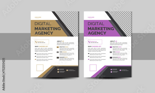 Businesss flyer template for corporate company Premium Vector.Modern Social Media banner template can be edited.
Modern businesss flyer templates.