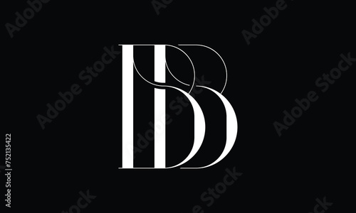 B, BB, Abstract Letters Logo Monogram